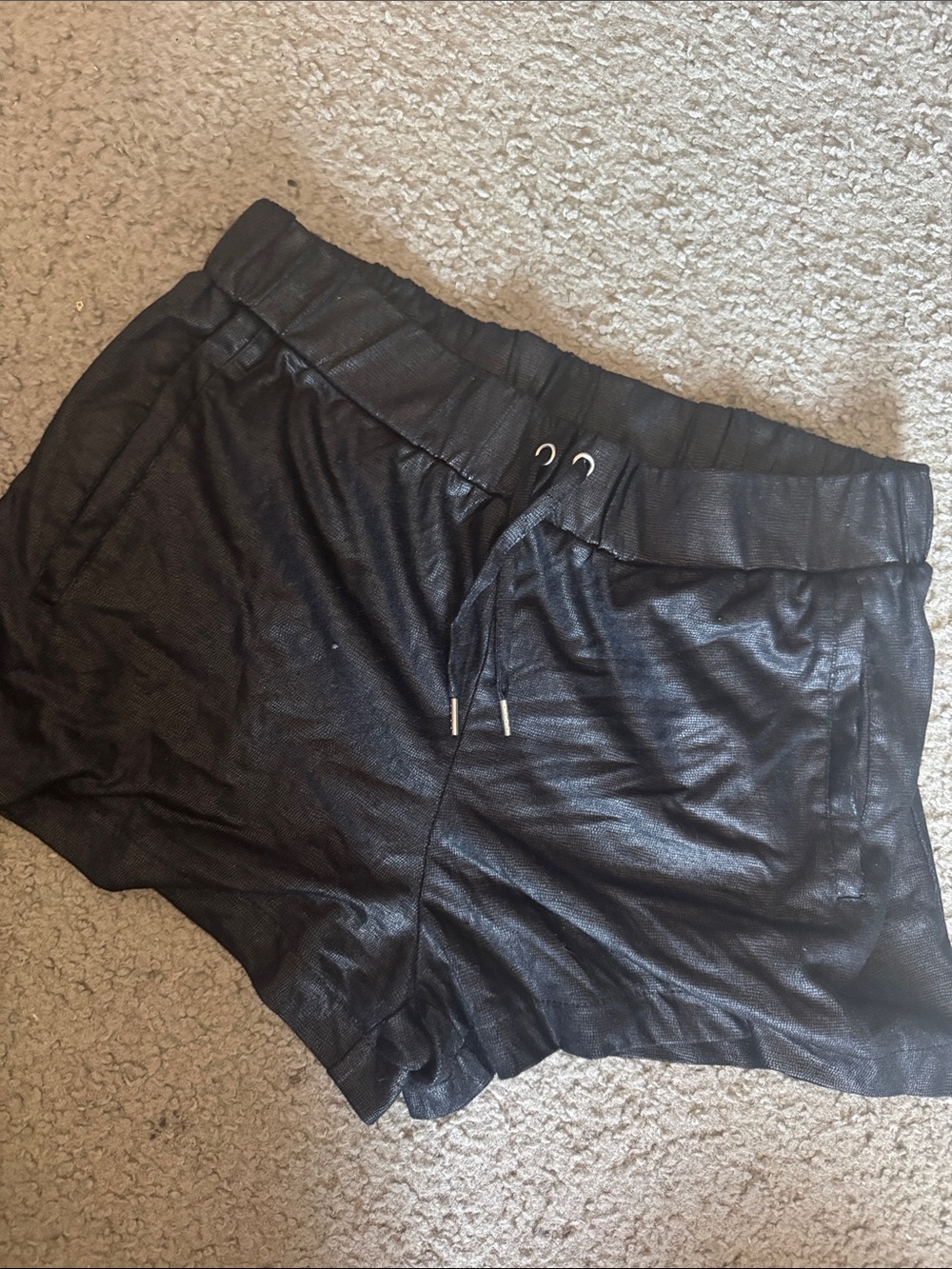 BONGO Black Lightweight Drawstring Athletic Shorts